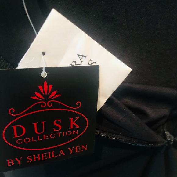 NWT BLACK BLING PARTY DRESS CRYSTALS BEDAZZLED - Picture 10 of 13